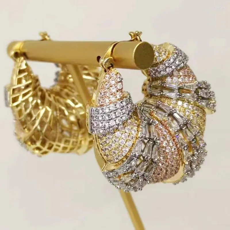 GODKI – boucles d'oreilles léopard de luxe pour femmes, grandes boucles d'oreilles de mariage en Zircon cubique CZ dubaï, cercle rond de mariée, 2024