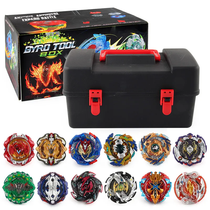 Battle Gyro Top Toy Set with Weapon Box - Small Volume Toy Box