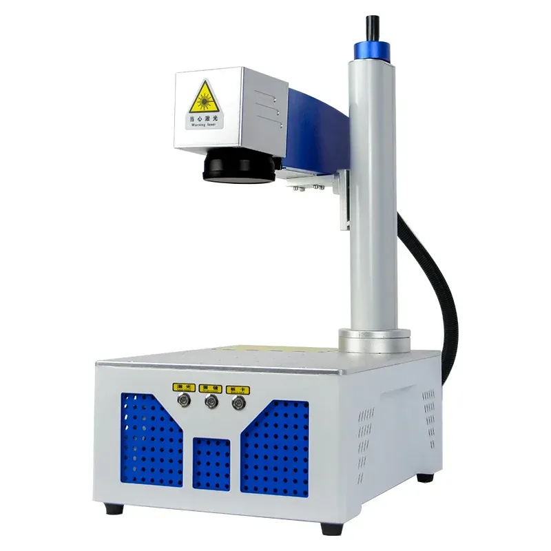 20/30/50W Mini Desktop Fiber Laser Nameplate Marking Machine Max Raycus Upgrade Rotation Axis Rolling Roller Axis