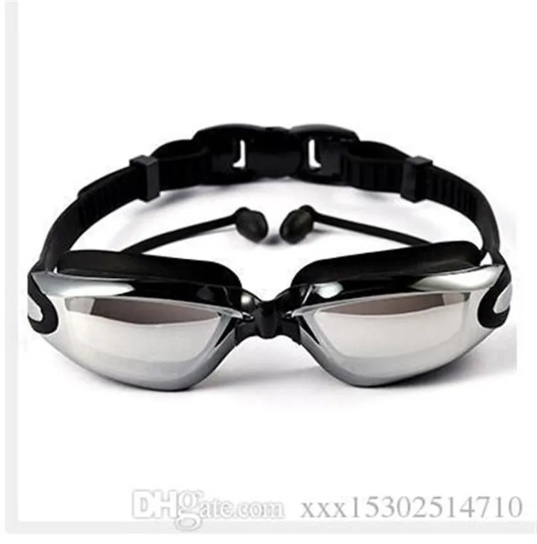 Очки для плавания Профессиональные силиконовые очки для близорукости с защитой от запотевания УФ-лучей Аксессуары для плавания с затычкой для ушей для мужчин и женщин диоптрийные спортивные очки259169830