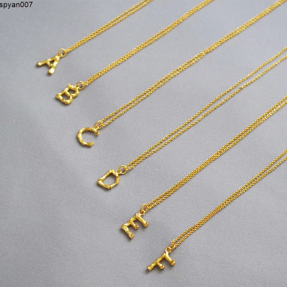 Guld rostfritt stål bokstäver designer hänge för kvinnor lyx varumärke choker kors kedja halsband smycken gåva