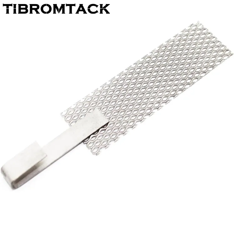 Tibromtack Jewelry Plate Plater Tool Mesh مع شبكة أنود التيتانيوم مع طلاء البلاتين لماء الهيدروجين الغني ومولد الماء المؤين (100mmx 30mm)