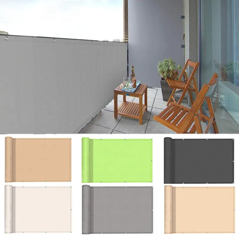 Reti 5 colori Schermo per la privacy 220GSM Rete per recinzione resistente per balcone Terrazza Copertura per recinzione per schermo per la privacy per parete Giardino Cortile Cortile