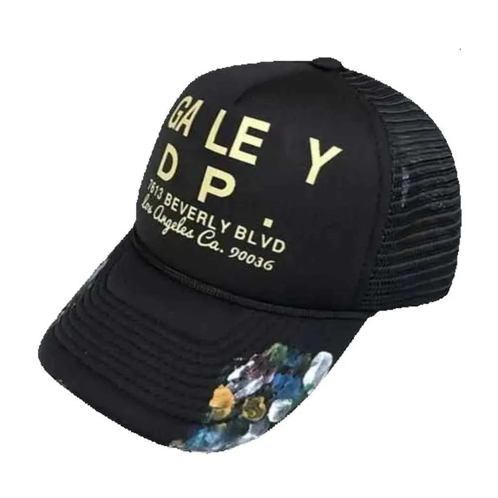 Najnowsze hafty haftowe męskie czapki piłki swobodne galeria literowanie zakrzywione wydział Brim Baseball Cap Fashion Letters Hat PrintingCjee