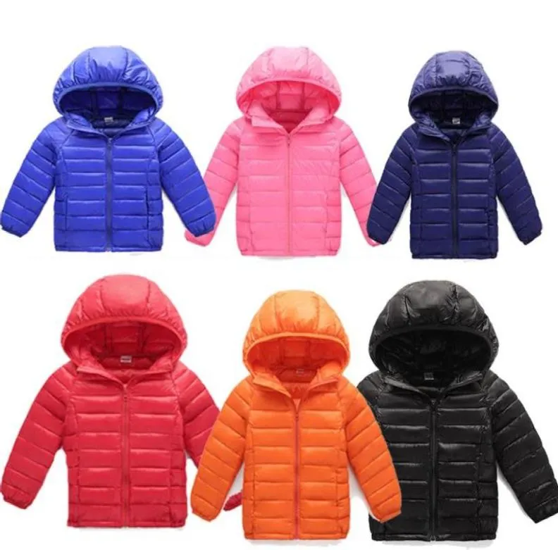 Down Coat Multi 2021 Winter Kids Children Long Jacket Boys Jumpsuit Girls Over The Knee Bright Hooded Warm Parkas Outwear4558149