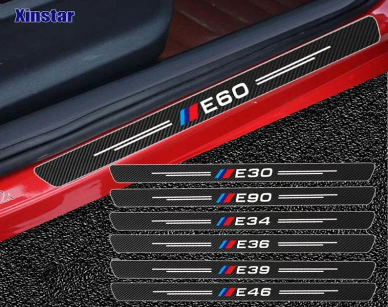 4 шт., наклейка на бампер автомобиля из углеродного волокна для BMW E30 E36 E39 E46 E60 E87 E909484327