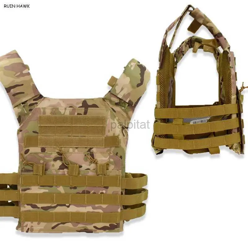 Тактические жилеты Тактический охотничий жилет Открытый JPC Molle Plate автомобильный жилет игровой CS пейнтбол ветровка жилет пуленепробиваемая военная техника 240315