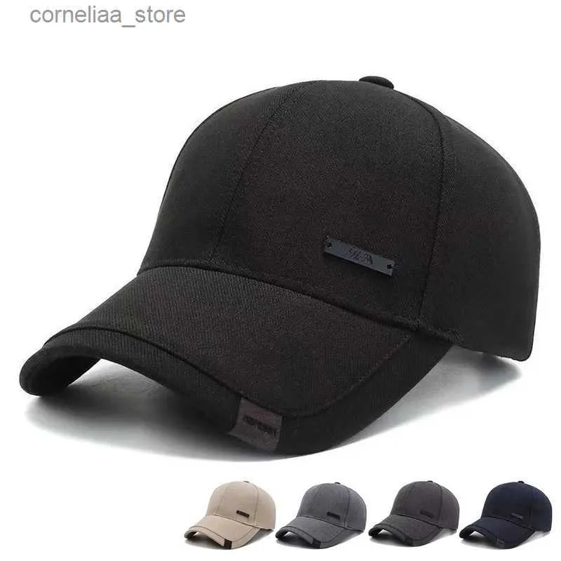 Top Caps Moda Hip Hop Yaşlılar Beyzbol Kapağı Erkekler Pamuk Ayarlanabilir Golf Kapakları Orta Yaşlı Yaşlı Açık Hava Spor Şapkaları Snapback Hats Gorray240315