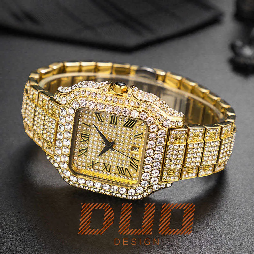 Orologio di lusso Orologi di design hip hop Orologi moissanite da uomo ghiacciati di alta qualità da 44 mm importati orologio da uomo impermeabile con diamanti completi con scatola