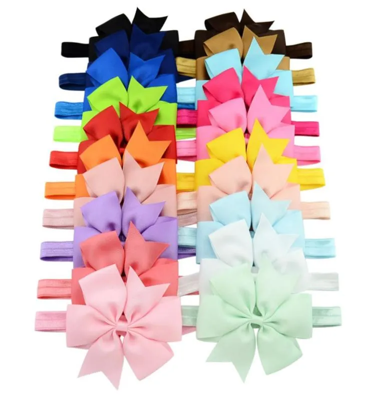 433quot baby Infant Big Bow Headband Grosgrain Ribbon Boutique HeadBands Girls Elastic Hairbands Hair Accessories Kids HEA2547457