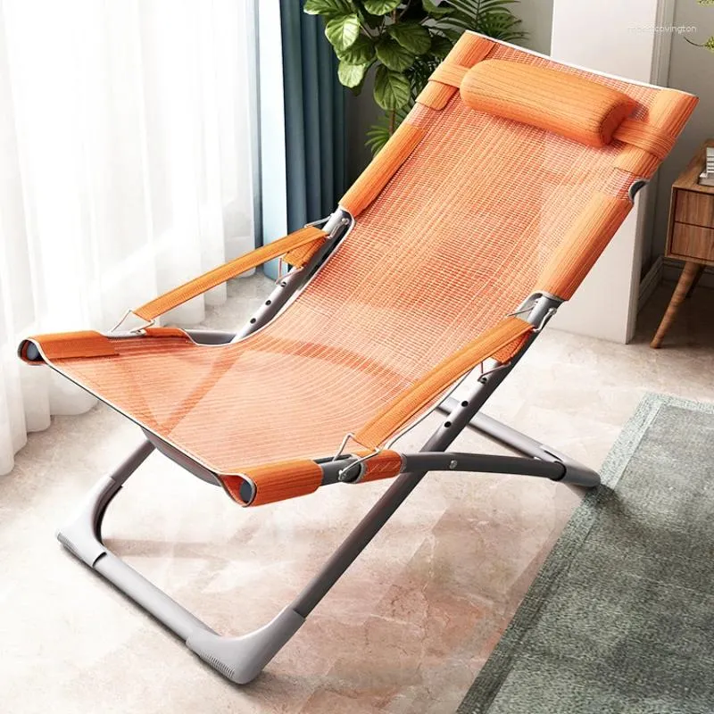 Camp Furniture Summer Fold Beach Chair Lounge Outdoors Leisure Sunchair Lunch Break Sleeping Silla Plegable Garden QF50BC