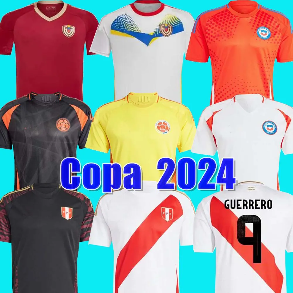 Soccer Jerseys Peru soccer Colombia shirts Venezuela jerseys copa 2024 25 Uniform Copa America men kids sets kits Uruguay football jersey CUEVAS SOSA Chile
