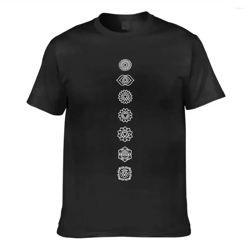 Magliette da uomo Chakra (possono essere stampate sul davanti o sul retro) Yoga Spiritualità Camicia da uomo Donna Top T-shirt Casual femminile