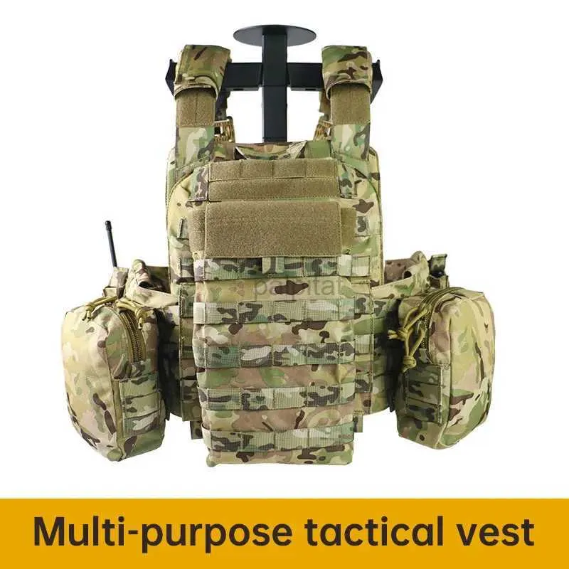 Tactical Vests Plate Holder Camouflage Molle Påsar för lätta tidskrifter som jaktar full skydd Vest Tactical Training Equipment Oxford 240315