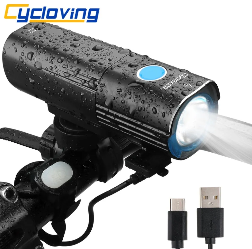 Cycloving LED Bike Light Bisiklet Işık Far 6modes Uzaktan Anahtar 4500mAH IPX6 Su geçirmez bisiklet Accessores5563915