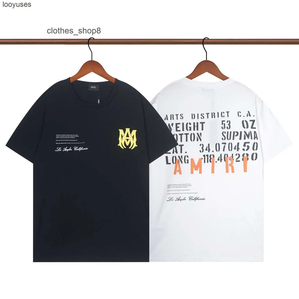 Maglietta da uomo corta da uomo Designer Amirs T manica T-shirt di marca di moda stampa di lettere Ca X2CN