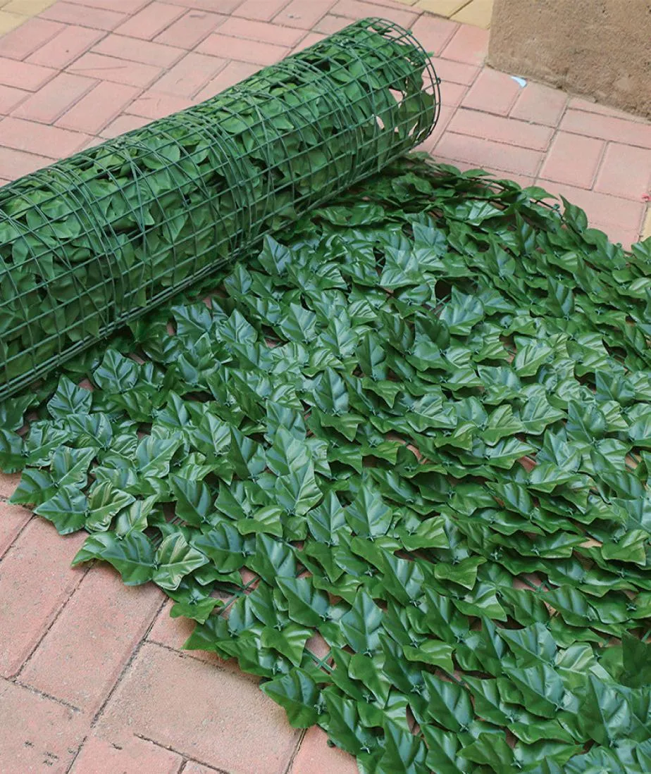 50X100CM Planta Artificial Folha Decorações de Jardim Cerca Triagem Rolo UV Fade Protegido Privacidade Verde Parede Paisagismo Ivy Lawn5223136