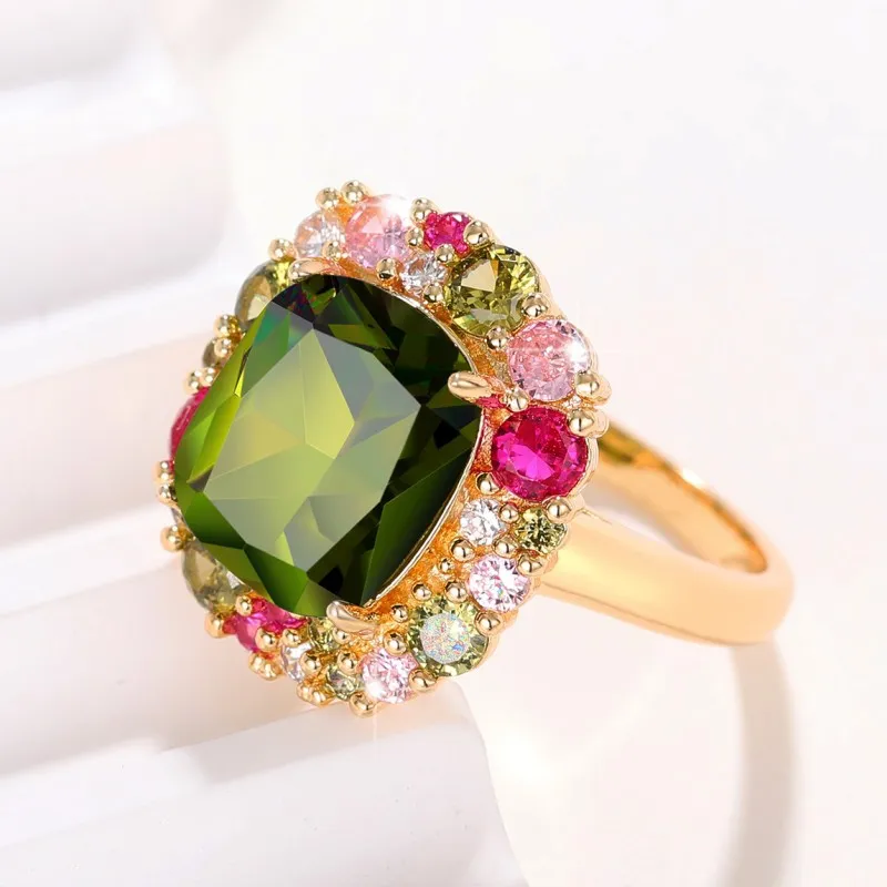 thumbnail image 2 of Verona Jewelers 18k Gold Plated CZ Emerald Cut Engagement Ring - Sterling Silver Base, Sizes 6-9, Wedding Band 2 of 5
