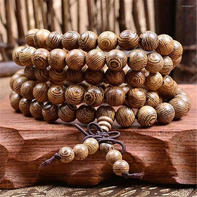 Bangle Women Wooden Mala Bracelet 8mm Bead Necklace Men Other Holiday Jewelry Set High Quality Vintage Gift San Valentin Pulseras