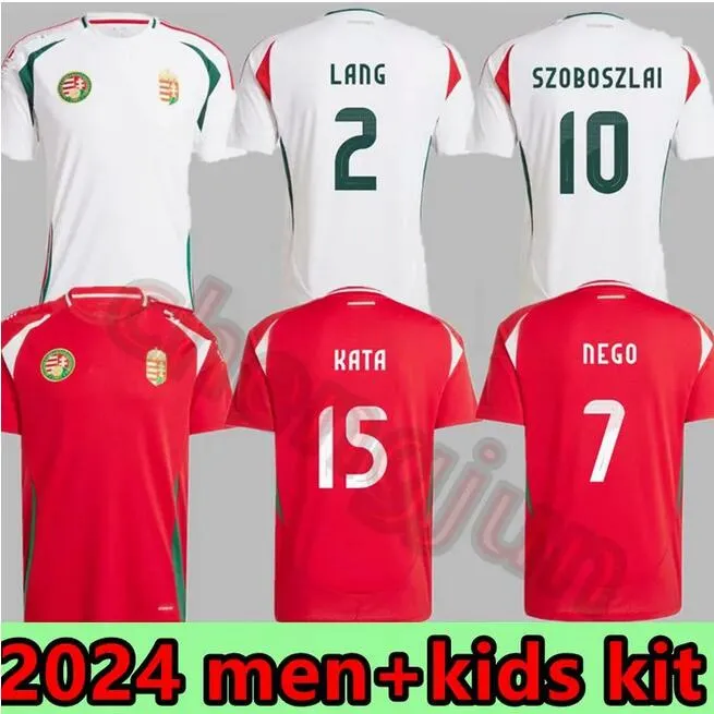 2024ハンガリーサッカージャージナショナルチームチームチームマイロットDEフットボール2023 2024 Szoboszlai TシャツSzallai Szalai Ferenczi Gazdag Vinicius Orban Priskin Jersey de Futbol