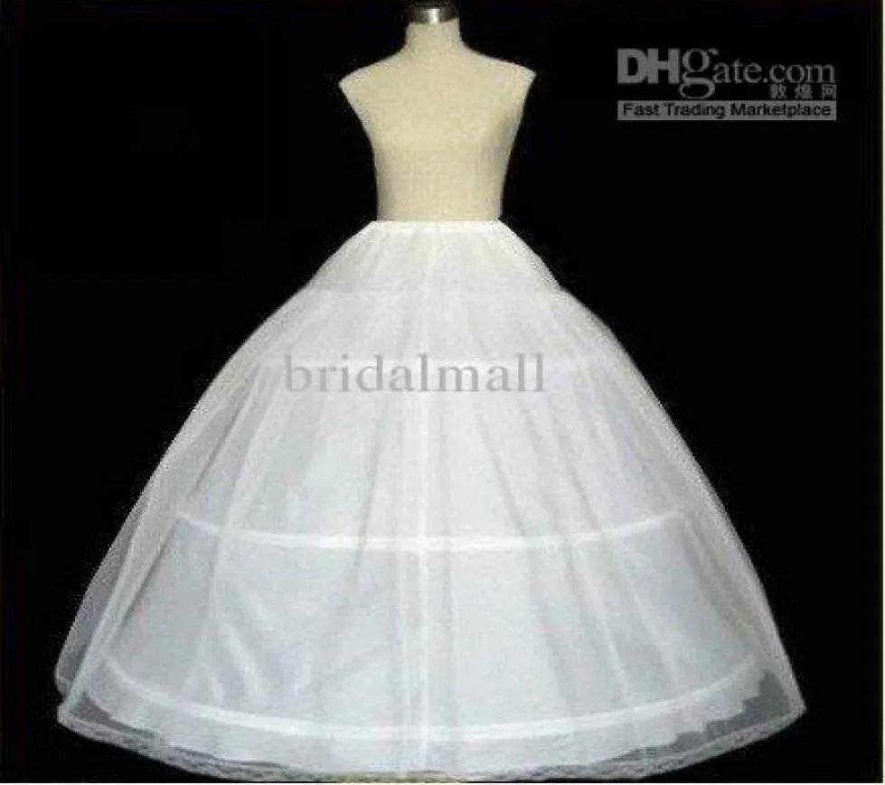 Ucuz Tül Petticoat Crinoline 3hoops Beyaz Düğün Gelin Anayasası Slip Pettiatcroatcrinoline Kadın Lady Petticoats 44451641