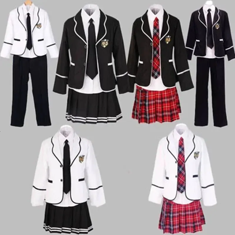 Student långärmad körskola uniform junior hög pojkar och studenter japan Sydkorea JK Set 240323