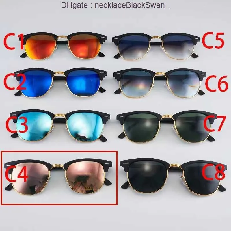 Mens Rao Baa Classic Brand Retro Women Sunglasses Zakaz luksusowe projektantki opaski okularów metalowych projektanci ramy Ray Sun szklanki Kobieta Polaryzująca soczewka z pudełkiem FQVS