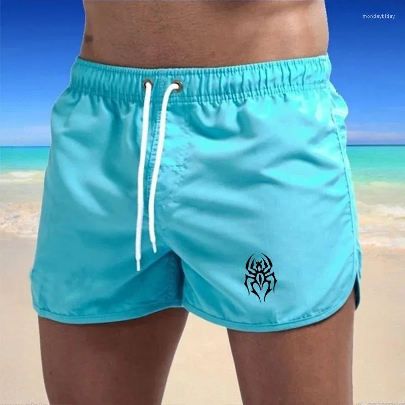 Shorts Shorts maschi uomini che nuotano tronchi tasche sport surf sulla spiaggia traspirante costumi da bagno estate a secco rapido spiaggia 2024 maschio