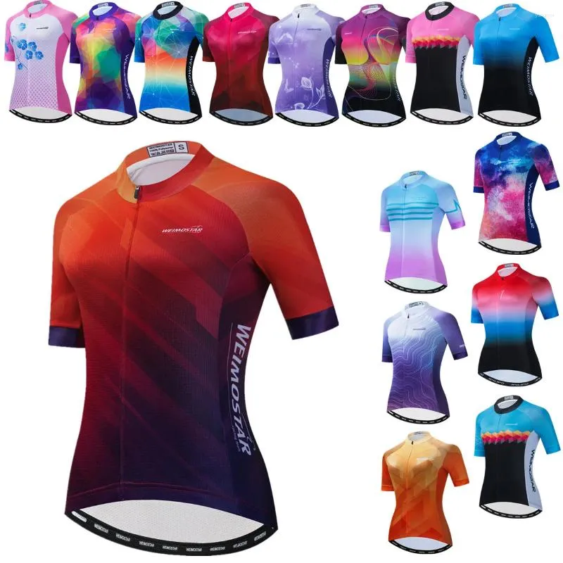 Giacche da corsa 2024 Maglia da ciclismo Donna Traspirante Manica corta Abbigliamento da mountain bike Abbigliamento da bicicletta MTB Uniforme in poliestere