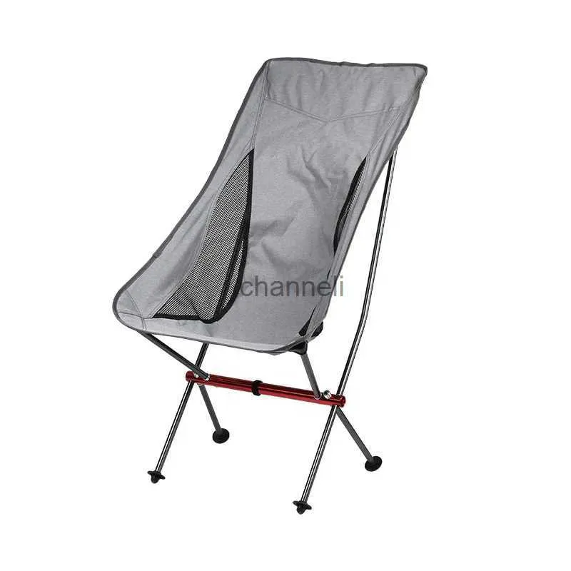 Obozowe meble Ultralight Outdoor Krzesło księżycowe lekkie wędkarstwo BBQ kempingowe krzesła Portable składane przedłużone turystyki ogrodu Odłączanie YQ240315