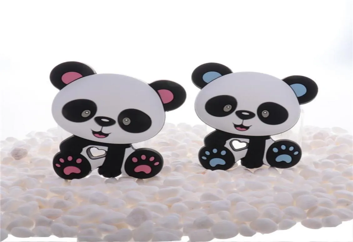 10pc Panda Silicone Baby Massaggiagengive BPA Collana per dentizione neonato Ciuccio Catena Accessori Roditore Food Grade Ciondolo Giocattolo FAI DA TE 26238726