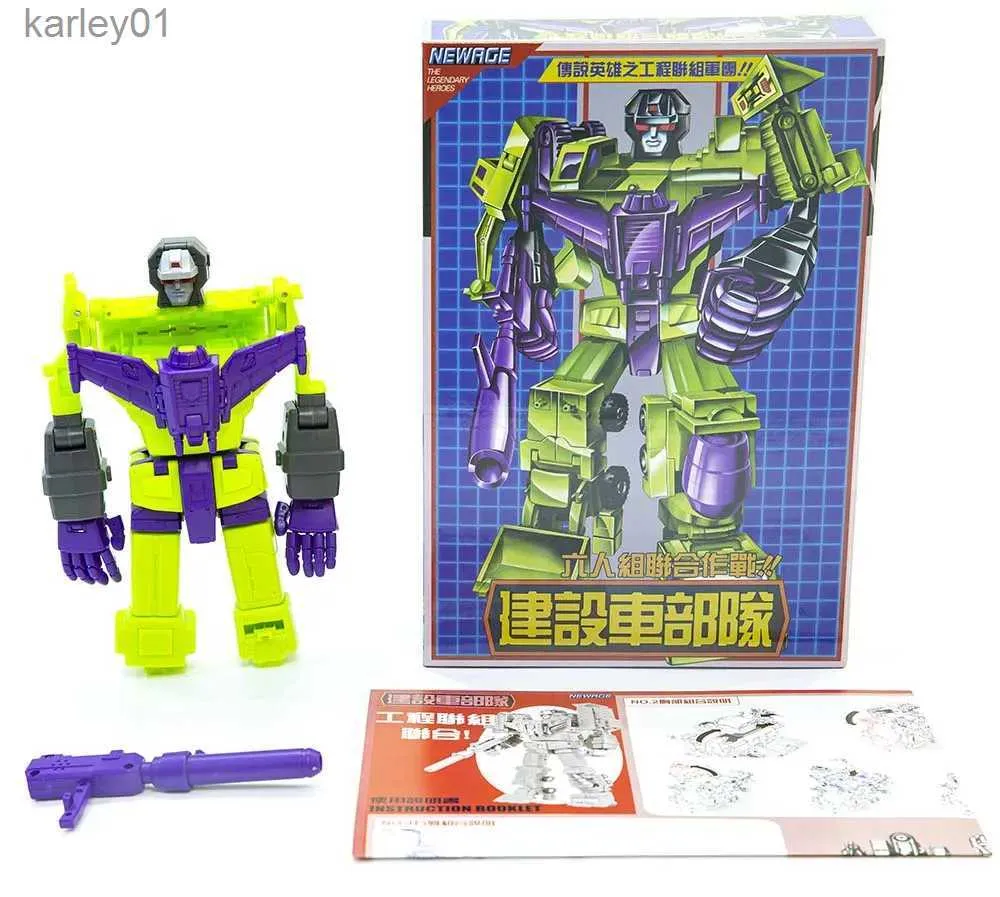 Transformation Toys Robots New Transformation Toys Newage Devastator Upgrade Kit Na H34p för NA Hephaestus Devastator Action Figur Toy in Stock YQ240315