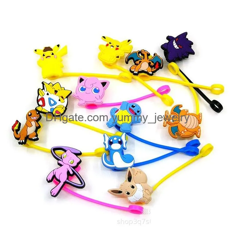 Bebiendo Sts 14Colors Baby Girl Game Yellow Elf Sile St Toppers Accesorios Er Charms Reutilizable A prueba de salpicaduras Tapón de polvo Decorativo 8mm D Oti3P