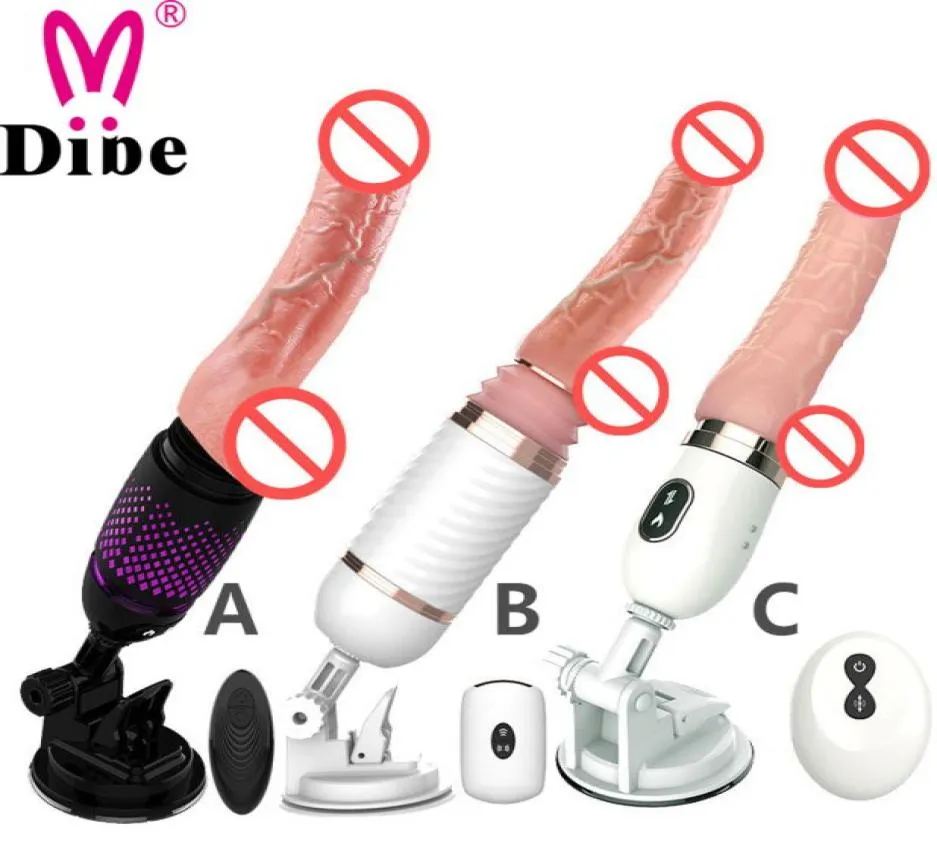 Automatisk sexmaskin dildo vibrator kvinnliga sexleksaker för kvinnor vagina onani fjärrkontroll penis4391857