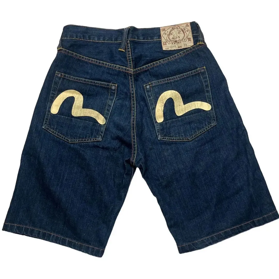 y2k gimmick denim short pants grunge 平成 Fairy Grunge Y2K Jeans for Women Loose Star Patterned Denim