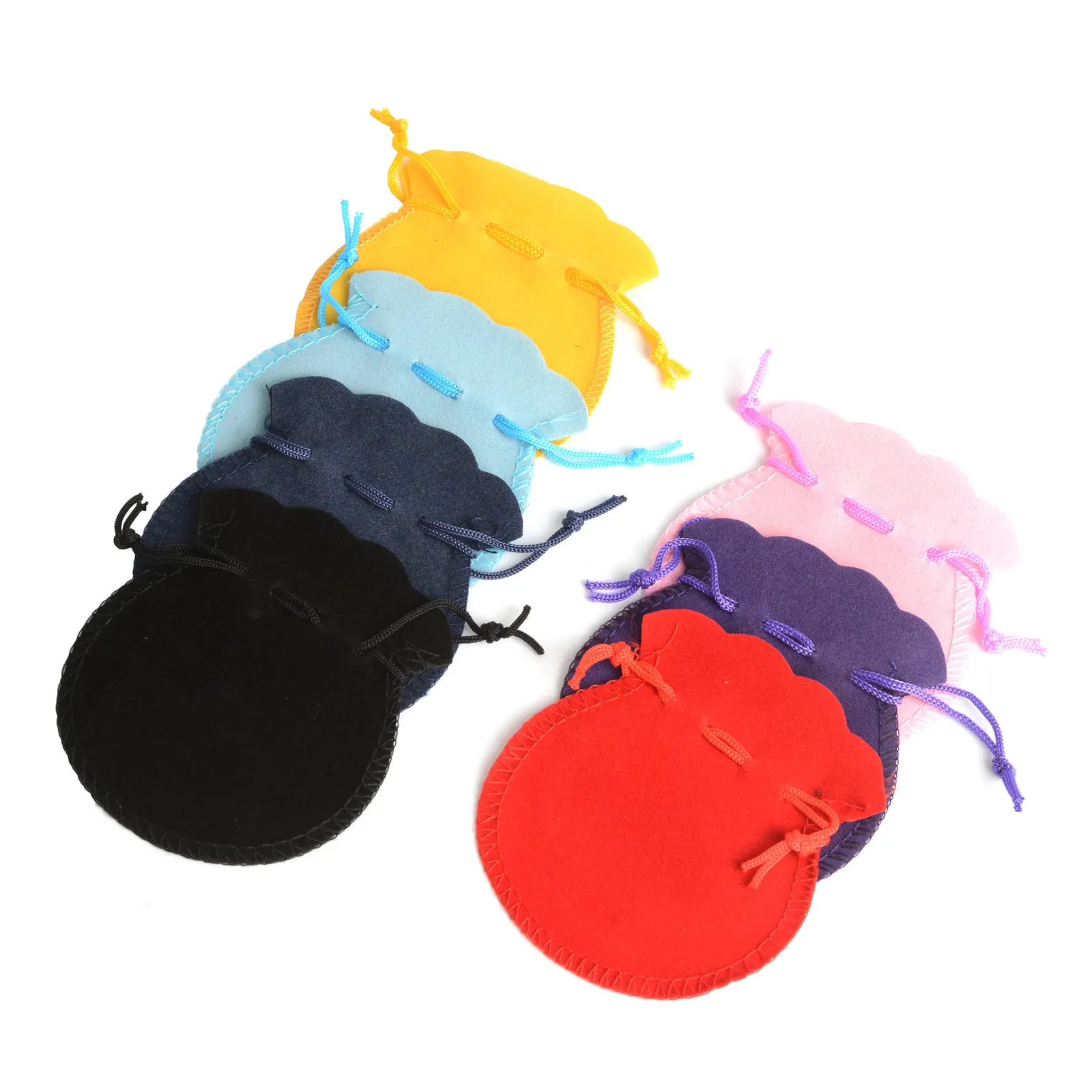 100pcs 78cm 912cm Kadife Çantalar Drawstring Torçası Calabash Takı Düğün Noel Partisi Hediye Cadau Poşet Bonbon 240309