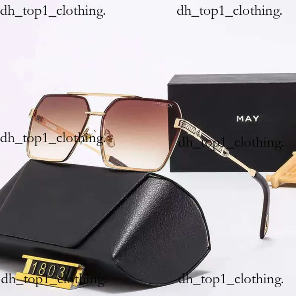 Mayba Sunglasses Luxury Brand Designer Glasses Metal Frame Large Frame Glass Lens Polarized Sunglasses 1803 Very Good 538