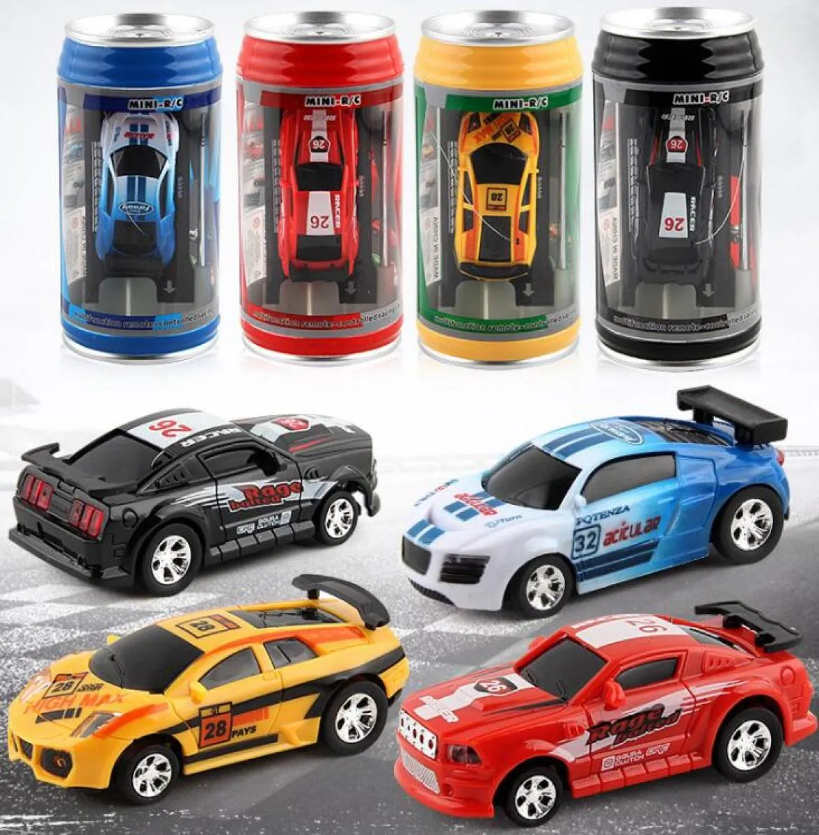 Coke Can Can Mini RC Kit Radio Remote Control Toys Electric Micro Racing Car Remote Control 4周波数玩具4731403