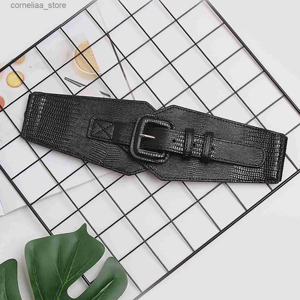 Y2K Black Elastic Stretch Belt Casual Stretch Belt - Black main image 4