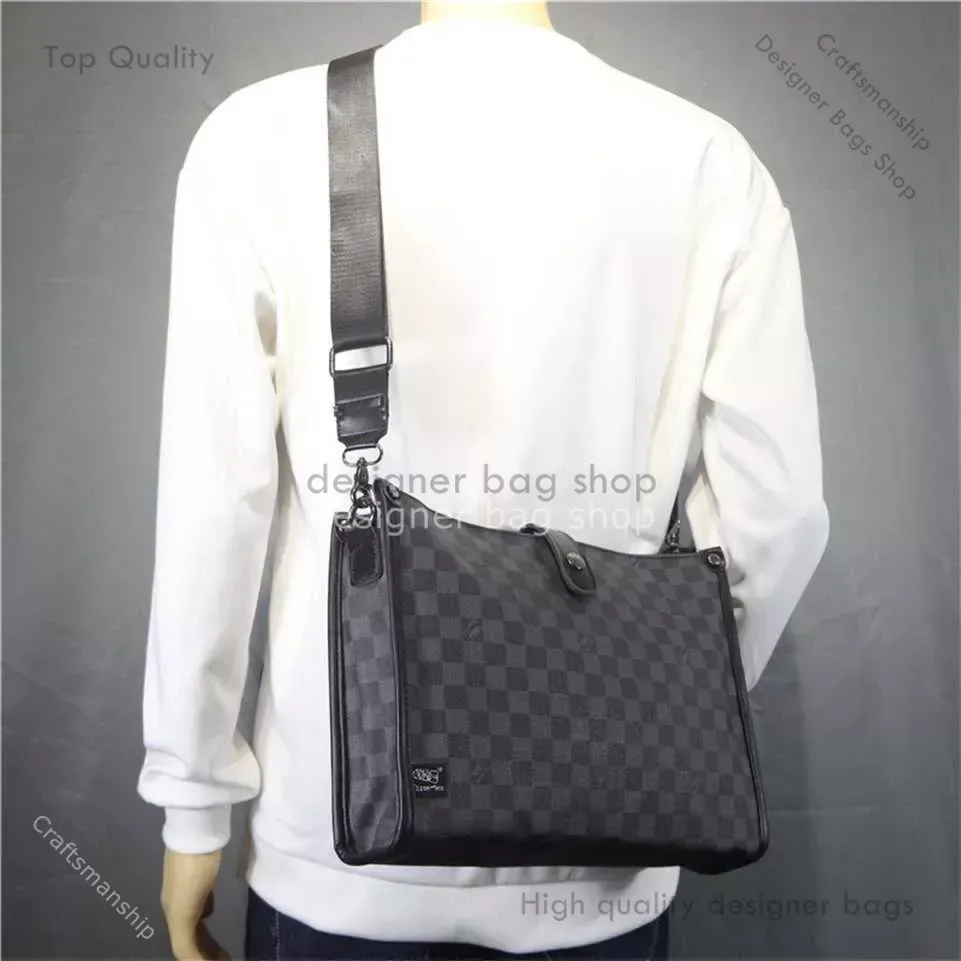 Designer Bag Tote Bag ThreeBox New Trend Crossbody Ryggsäck Casual Plaid Men's Shoulder Bag Business Fashion Cross Bag 70% rabatt på uttag