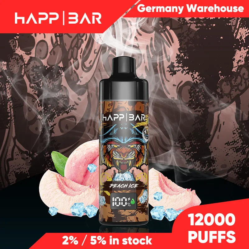 Happ Vape 12000 Puffs 12K Djeńcowy pasek Vape Vaper 9000 9K Digital Bang Box Vape Desechable Puff 15000 15K EU Warehouse Szybka wysyłka