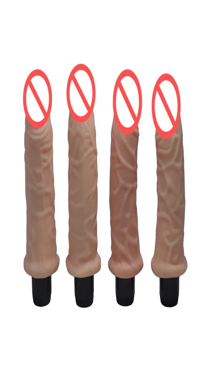 Dildo Adult products 8 Inch Flesh Penis Realistic Multispeed Vibrating Dildo Sex Toys for Women2803649