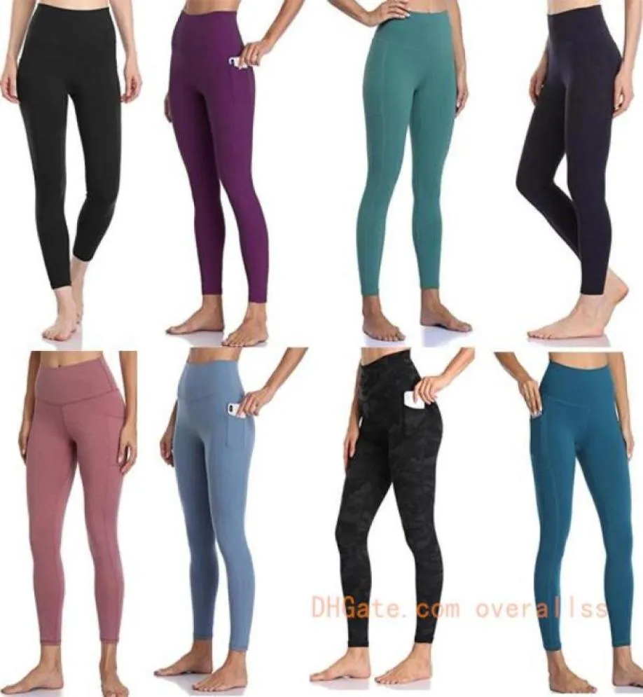 Femmes Femmes Yoga Tenues Yoga Butt Lift Leggings Pantalon avec Poches Contrôle du Ventre Minceur Texturé Butin Course Entraînement Ruché42430169