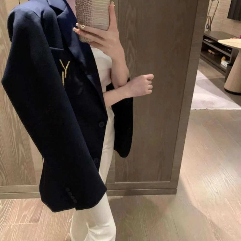 suit designer jacket womens fashion Spring embroidered Suit coat casual work clothes cardigan long-sleeved tops women clothings