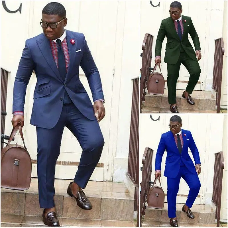 Ternos masculinos traje homme azul marinho projetos casuais casamento noivo smoking baile de formatura fino ajuste terno masculino homem blazer jaqueta calça