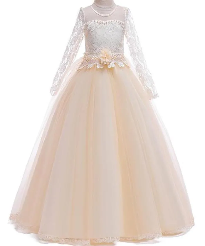 Girl039s Dresses Princess Baby Girls Lace Flower Ball Gown Wedding Bridemaid For Party Dress First Communion Baptism4368267