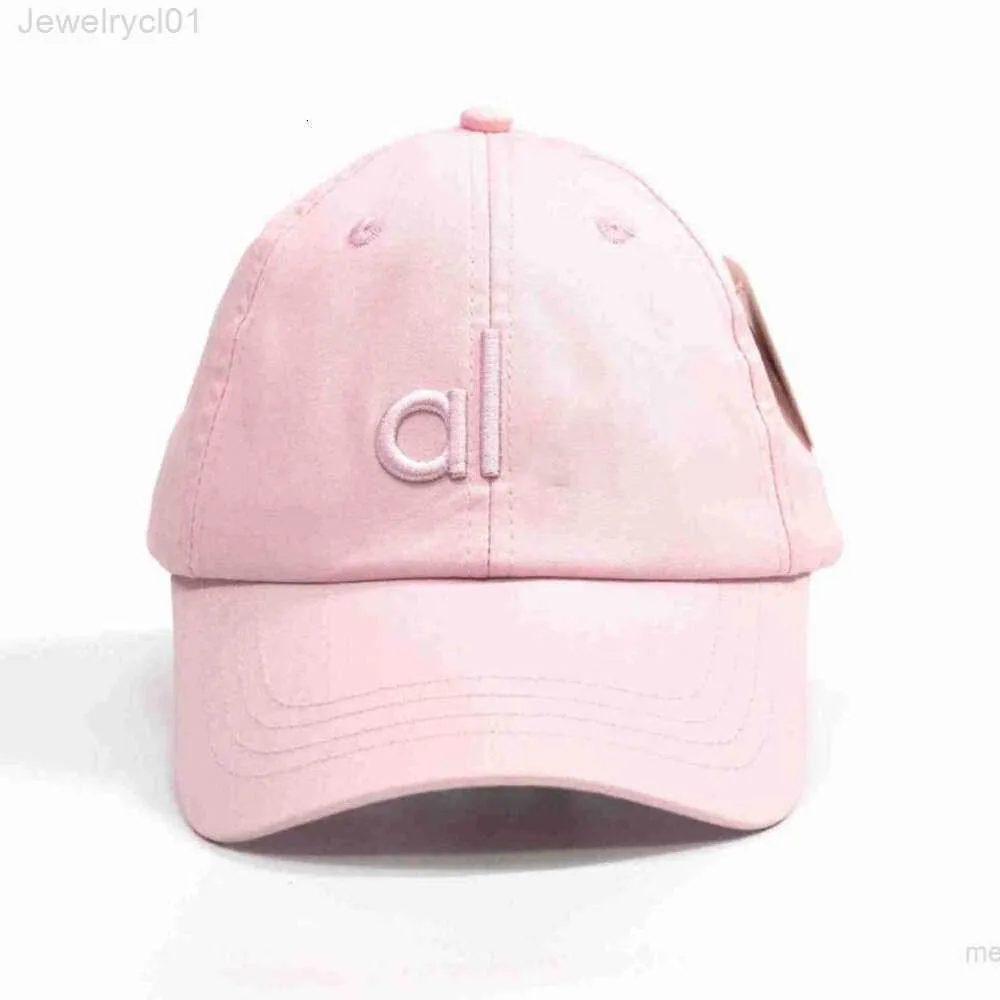 Designer Al Yoga Ball Cap Baseball Hat Fashion Summer Women Versatile Big Head Surround Show Face Small Sunvisor Wear Duck Tongue Pink33CYUY523F523F