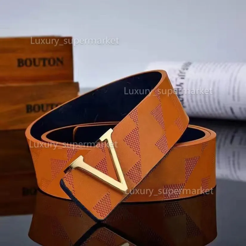 Fashion buckle genuine leather belt Width 40mm 18 Styles Highly Quality with Box designer men women mens belts AAA1274f