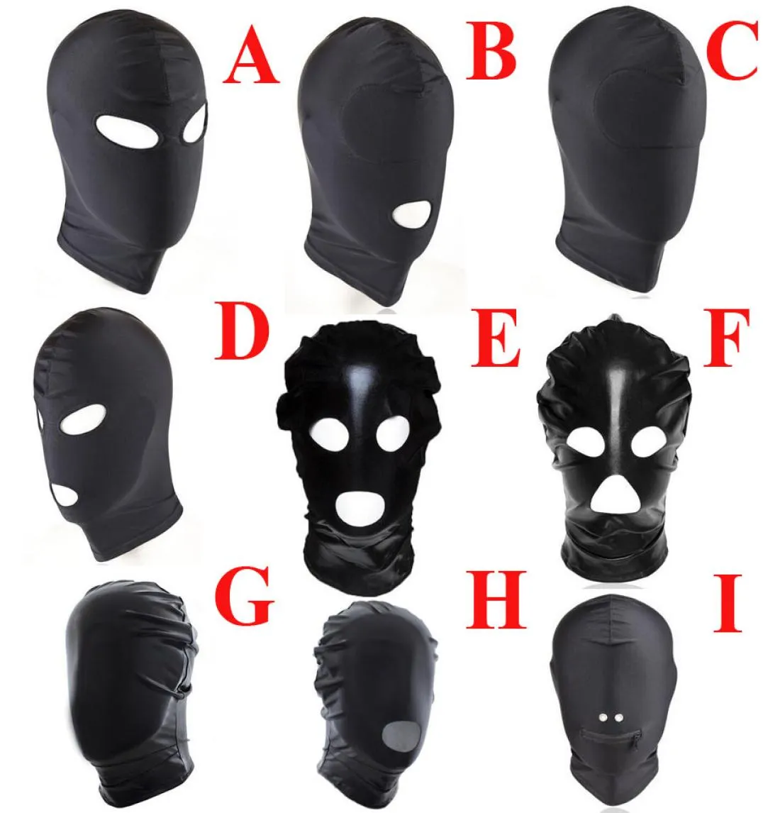 Maschera per la testa CosplayFetish unisex BDSM Maschera per cappuccio BendataBDSM Restrizioni BondageHalloween Giocattoli adulti del sesso per coppia C181127016216542