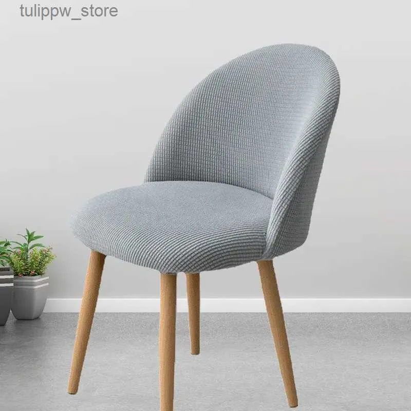 Stol täcker låg ryggstoltäcke accent kort rygg matstol slipcovers krökta små stol täcker elastiska stretch funna silla säte täckning l240315